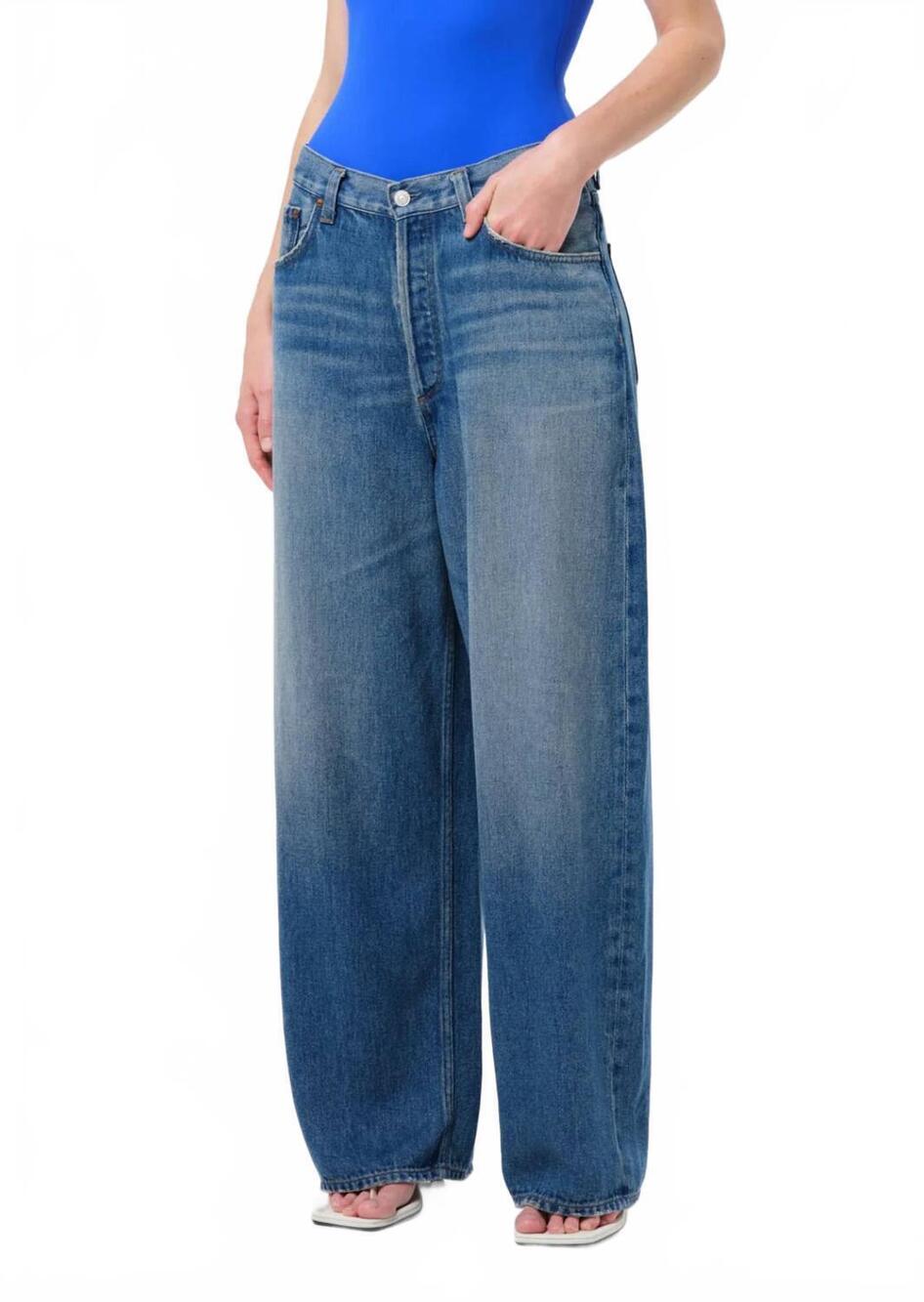 NEW AGOLDE rounded baggy jeans in expression